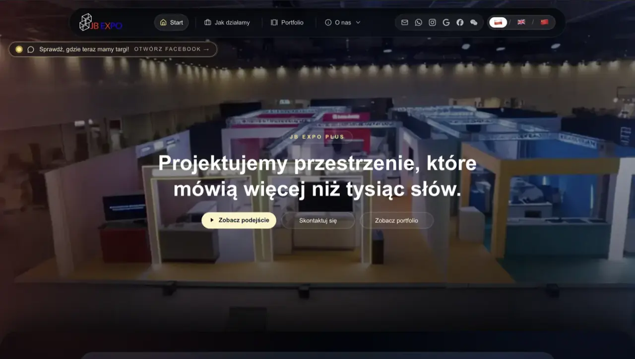 Pełny zrzut strony JB Expo